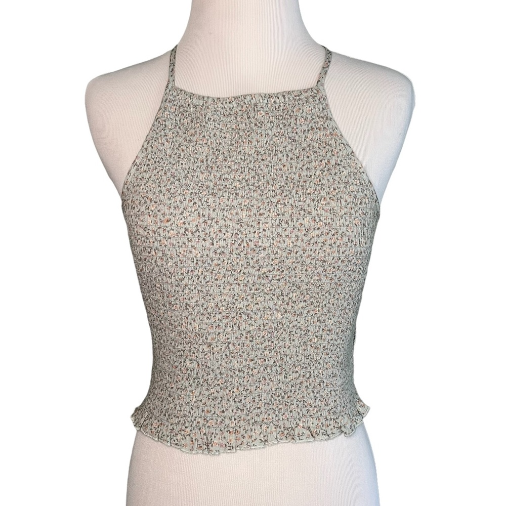 American Eagle 🦅 Light Green Smocked Halter Tank